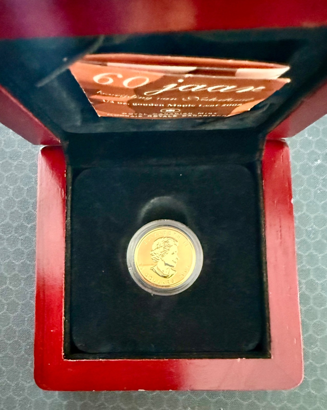 2005 1/4oz gold Canadian Maple Leaf, Tulip Privy, Dutch Liberation, `1 of 500