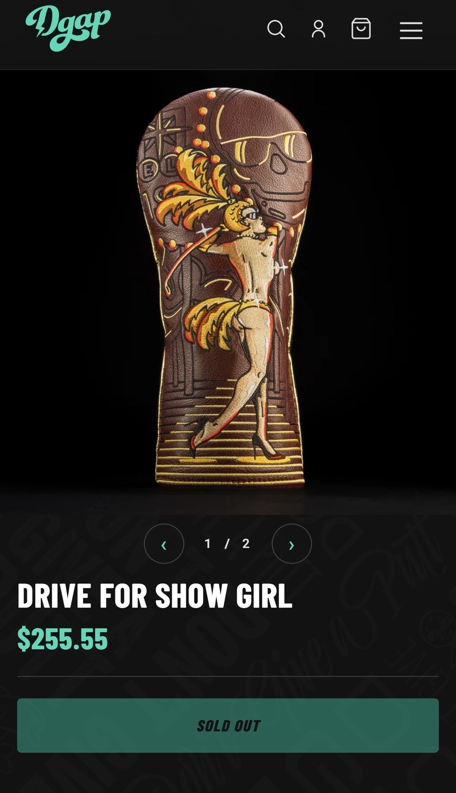 DGAP Drive for Show Girl Real Leather Driver Headcover Swag Golf NEW SEALED