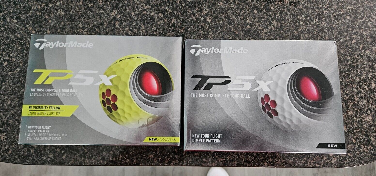 TaylorMade TP 5 - 2 Dozen Yellow & White - NEW Golf Balls