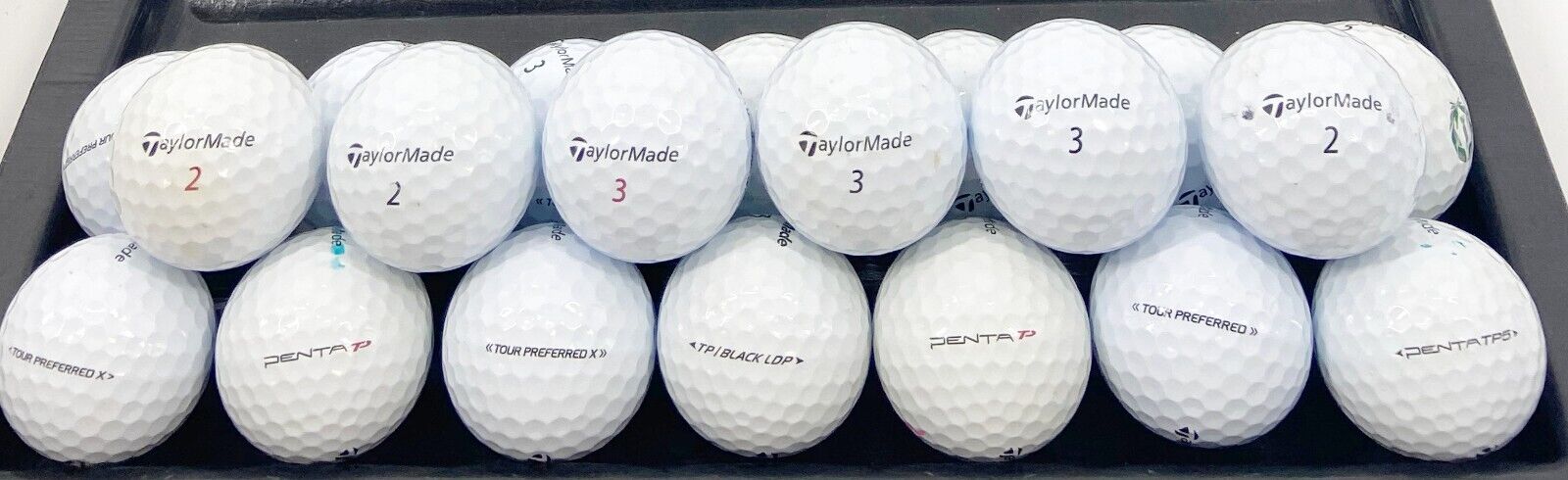 Taylormade Assorted Golf Balls 24 Penta Lethal Tour Preferred TP3 TP55