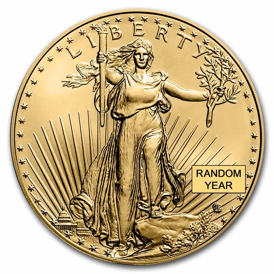 US Mint 1 oz American Gold Eagle $50 Coin BU (Random Year)