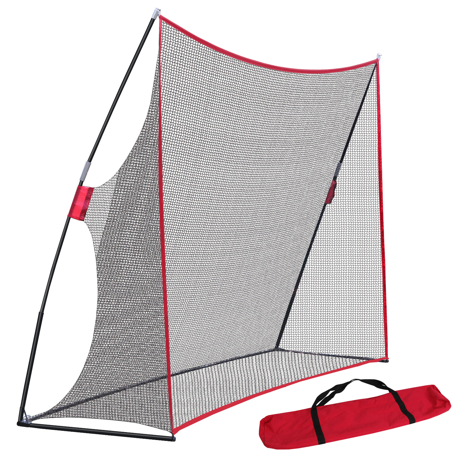 10x7ft Portable Golf Practice Net Hitting Training Net w/Carry Bag for Backyard 