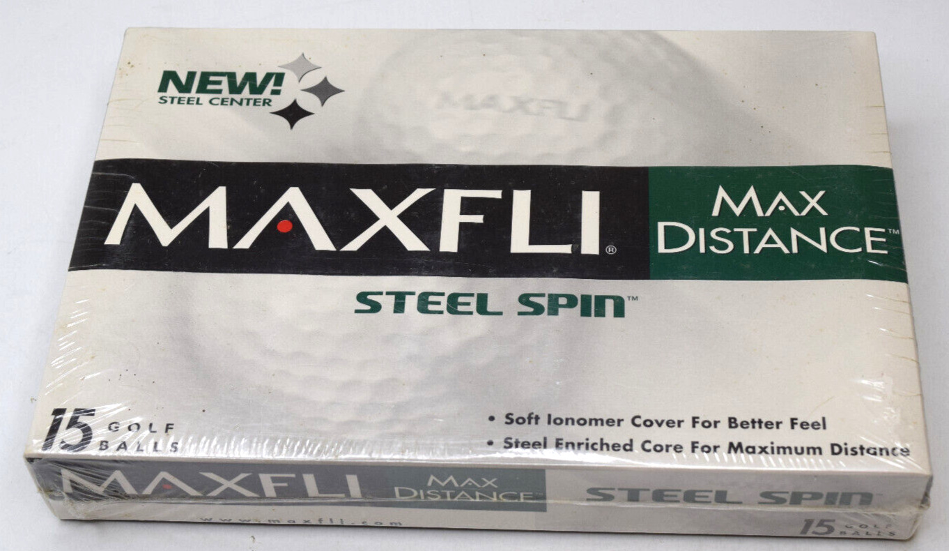 Maxfli Max Distance Steel Spin 15 Golf Balls Factory Sealed