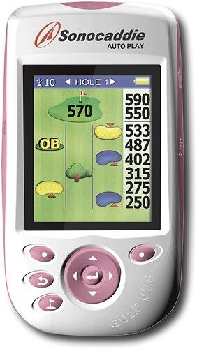 Rare new/open box Sonocaddie N091-1BB Lady Auto Play Preloaded Golf GPS (Pink)