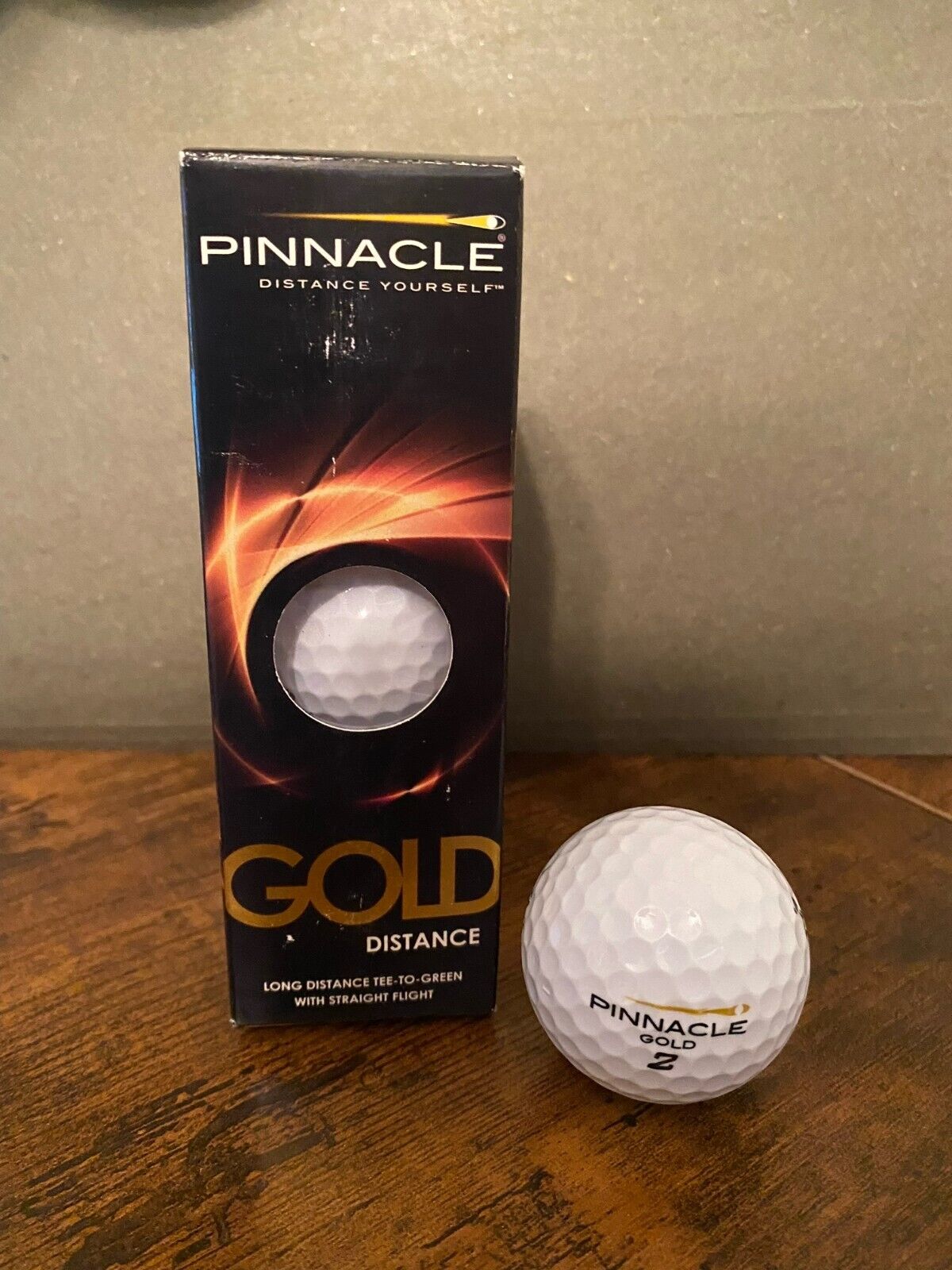 Pinnacle GOLD Distance Golf Balls, Sleeve of Three Balls.