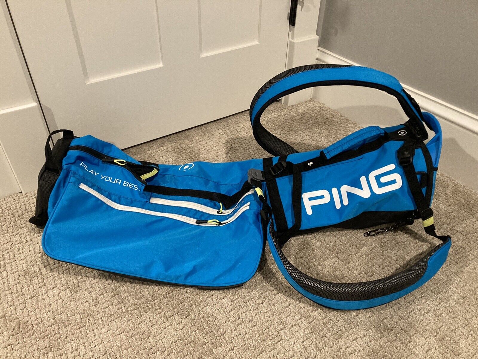 PING Moonlite 2020 Sunday Bag - Bright Blue / Neon - Golf Bag