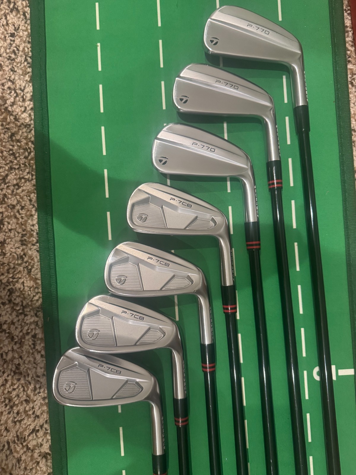 CLEAN Taylormade P-770/P7-CB Iron Set 4-PW Ventus TR 7-S Stiff Shafts