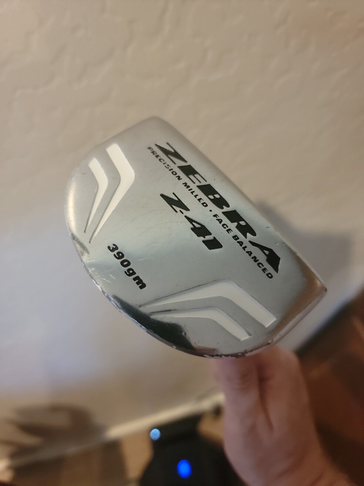 Zebra Golf Club Z-41 Ghost White Putter  RH 35” Playable Jumbo Grip