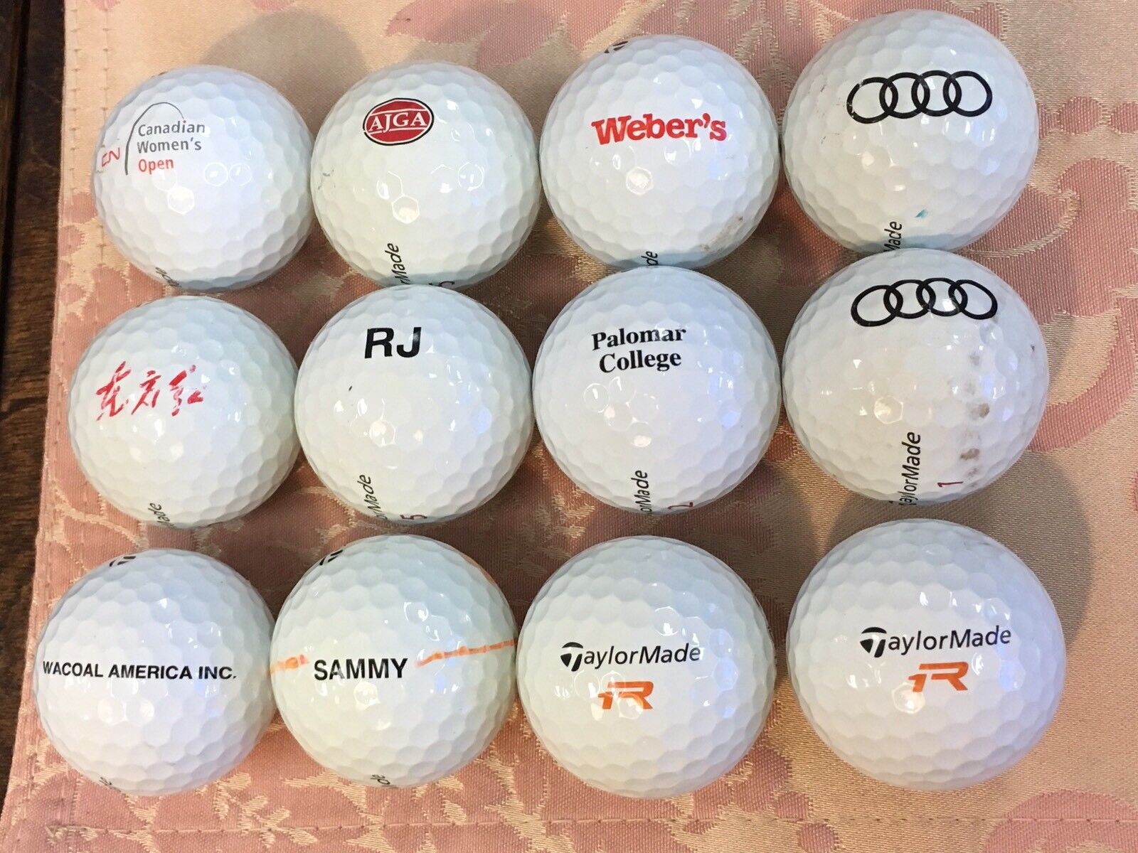 12 (1 dozen) TaylorMade LETHAL LOGO Golf Balls AAAA
