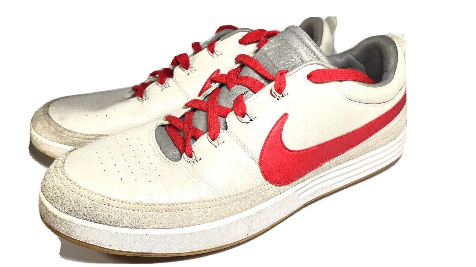 Nike Lunar Waverly Spikeless Gold Shoes Mens US 14 Red White Grey 652780-005 