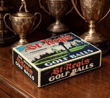Rare - Vintage 1930s Art Deco St. Regis Vulcanized Golf Balls Box picture