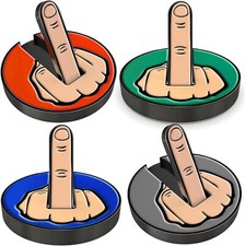 4 Pack Middle Finger Golf Ball Marker With Magnetic Hat Clip Foursomes Combo Set picture