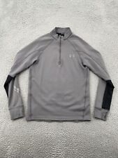 Under Armour Running Pullover Adult Medium Gray 1/4 Zip Shirt Sweatshirt Men picture