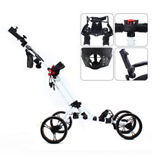 Portable Foldable 4 Wheel Golf Push Cart Lightweight Push Pull Golf Cart Trolley picture