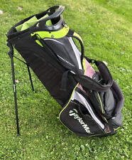 TaylorMade Purelite Stand Golf Bag 5 Way Black Grey & Green 5.5 lbs. Pre-owned  picture