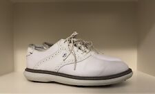 Footjoy (FJ) Men’s Traditions Golf Shoes - White/White - Size 9 ½ picture