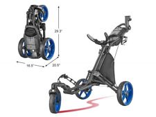 CaddyTek CaddyLite Blue Swivel Front Wheel  Golf Push Cart Version 8 picture