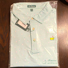 Masters Peter Millar Men’s Golf Polo 3xl Big & Tall Graphic Print Green Pink picture