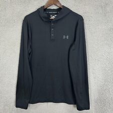 Under armour shirt mens large black hoodie long sleeve gym loose fit gym cold picture