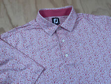 footjoy daisy print lisle prodry pink uv polo shirt sz xl picture