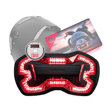 Brake Free Motorcycle Helmet Light Smart Brake Detection Single Button Black picture