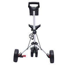 3-Wheel Golf Push Cart Lightweight Push Pull Golf Cart Trolley Sturdy Foldable picture