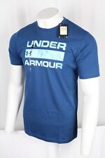 Under Armour Men's Stacked Logo Fill T-Shirt Size Medium Blue 1361903 458 picture