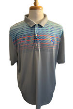 Puma Golf Dry Cell Mens Short Sleeve Polo Gray Blue Red Siz XL/TG picture