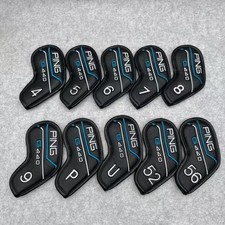 10pcs Ping G440 No.4-9.p.u.52.56 Golf Club Iron Head Cover Leather Magnetic picture