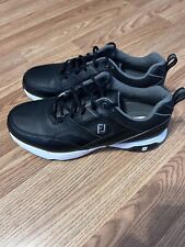 Men's 2021 FootJoy Athletic Specialty Golf Shoes 56736 Black - Size 9 Wide picture
