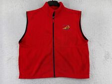 Sierra Pacific Vest Mens Extra Large Red Polyester Fleece Backhoe Oilfield picture