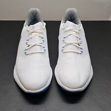 FootJoy FJ Fuel Mens Size 12 M Golf Shoes Spikeless White Blue Outdoor 55440 picture