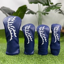 Tiger Golf Wood Head Cover Headcover Pu Driver Fairway Hybrid Club Cove Blue/red picture