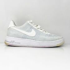 Nike Mens Air Force 1 Flyknit 2.0 AV3042-100 White Casual Shoes Sneakers Sz 9.5 picture
