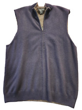 Bloomingdale's XL The Men's Store 100% Cashmere 1/4 Zip Vest in Navy - $228 picture
