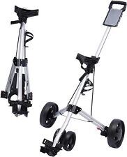 3Wheel Golf Push Pull Cart Lightweight Folding Golf Walking Push Cart W/golf Bag picture