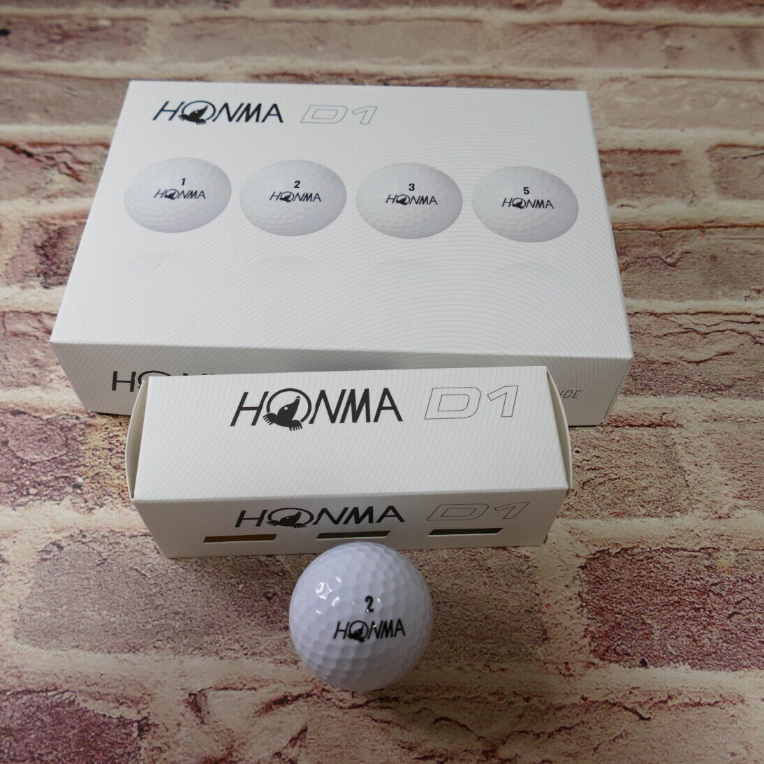 New box design HONMA D1 Golf Balls White Color 1 Dozen (12 Balls)