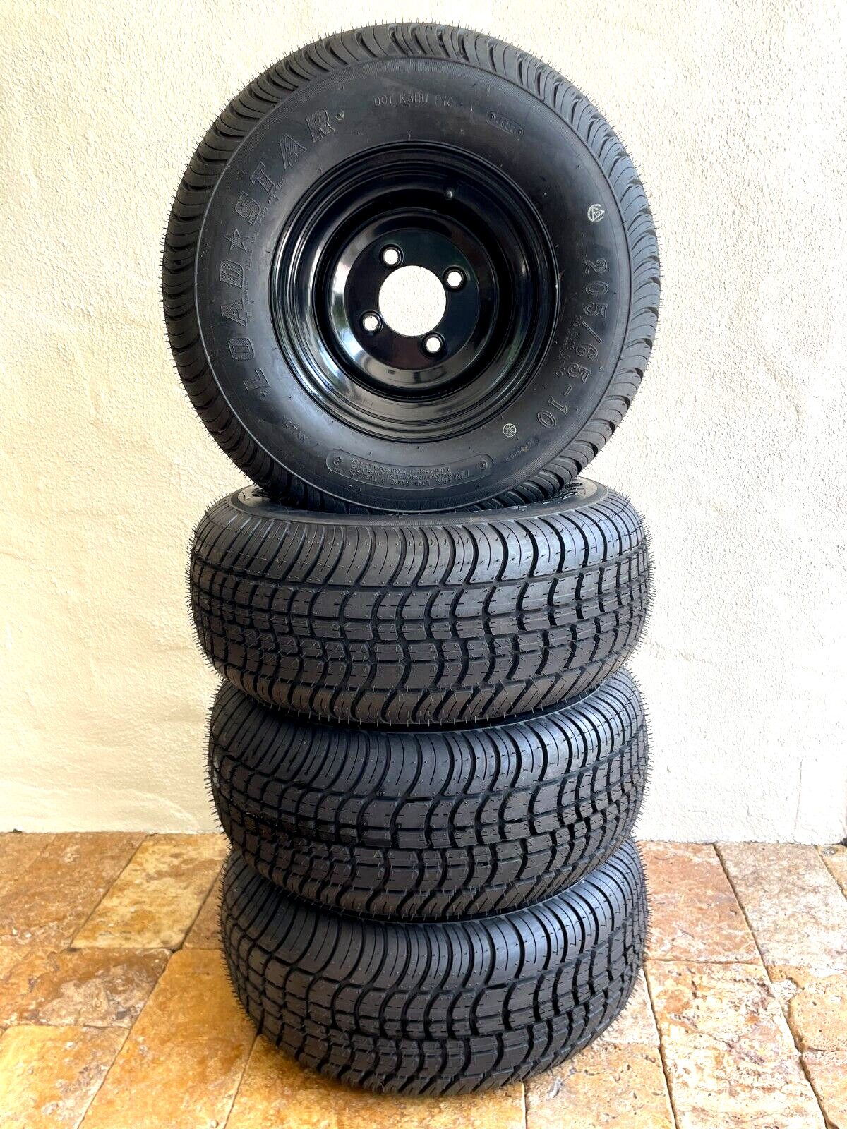 Set of 4 - Loadstar 205 65 10 Golf Cart Tires & Wheels OEM Yamaha EZGO Club Car Set of 4 - Loadstar 205 65 10 Golf Cart Tires & Wheels OEM Yamaha EZGO Club Car