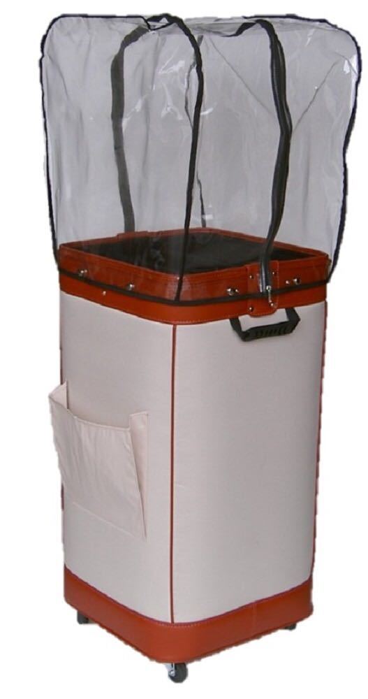 With special hood Golf club storage bag with casters  (Beige Brown