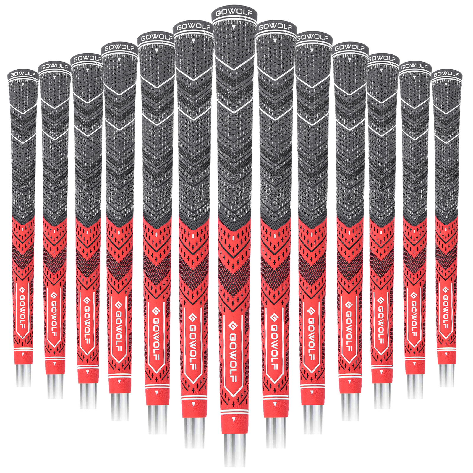 Gowolf Golf Grip 13 Pack Cord Rubber Multi-compound Golf Driver Irons Club Grips Gowolf Golf Grip 13 Pack Cord Rubber Multi-compound Golf Driver Irons Club Grips