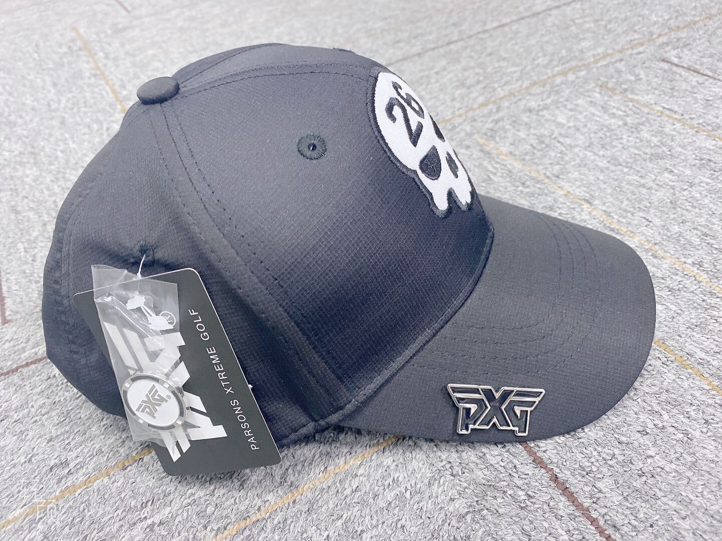 PXG Darkness Skull 26 Hat Golf Baseball Cap Black/White Adjustable US Shipping