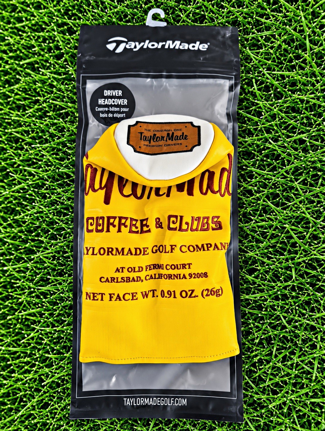 RARE TaylorMade Coffee & Clubs Barrel Driver Headcover New In Package RARE TaylorMade Coffee & Clubs Barrel Driver Headcover New In Package