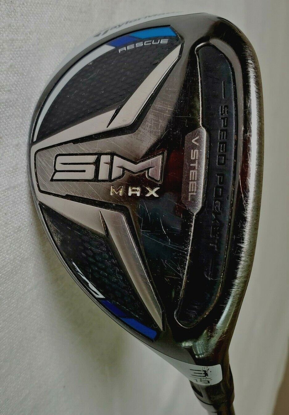RH TaylorMade SIM MAX 3 Hybrid 19* - Ventus 7-S - Right Handed w Cover