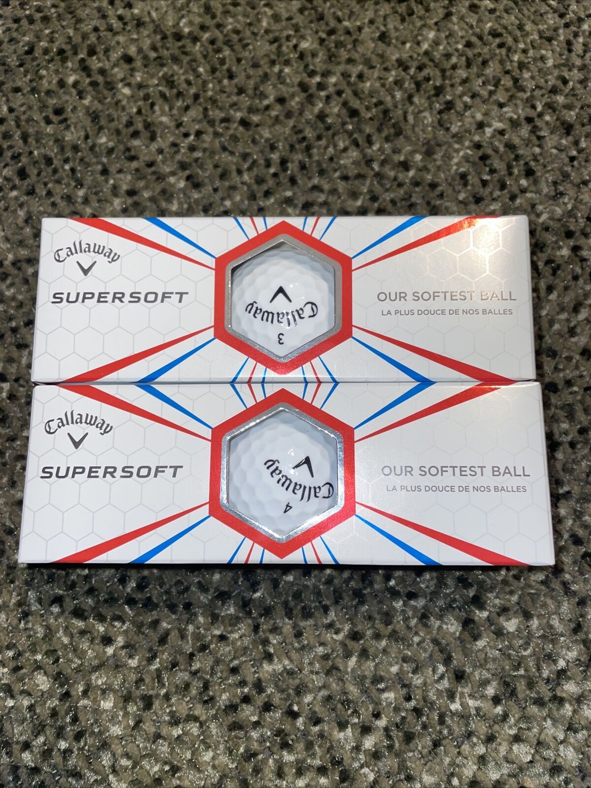 Callaway Supersoft Pack Of 3 White Golf Balls  Lot Of 2 - Total Of 6 Golf Balls