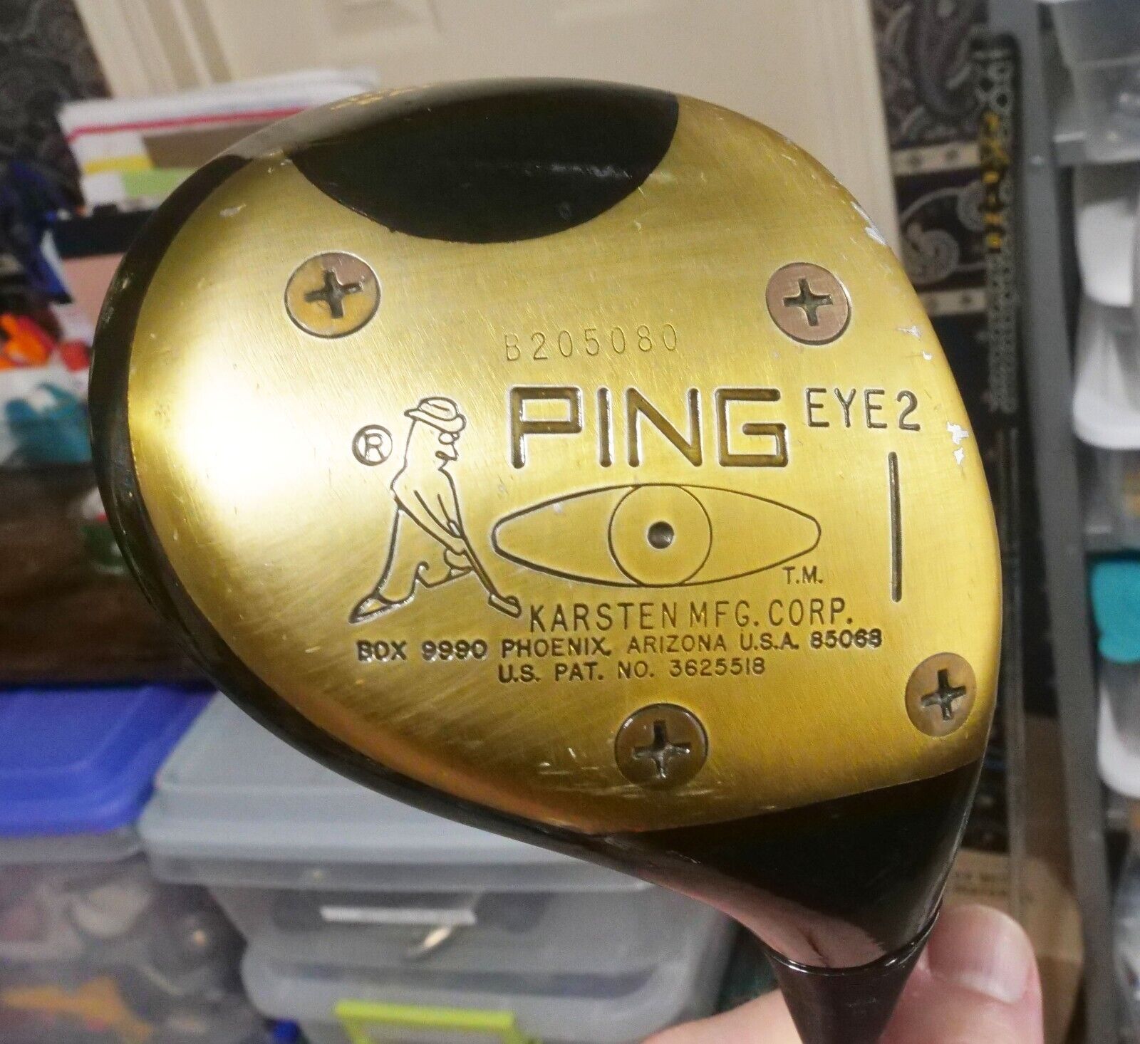 Ping Golf Karsten Ping Eye 2 1 Wood RH Black Dot ZZ Lite Shafts VERY NICE