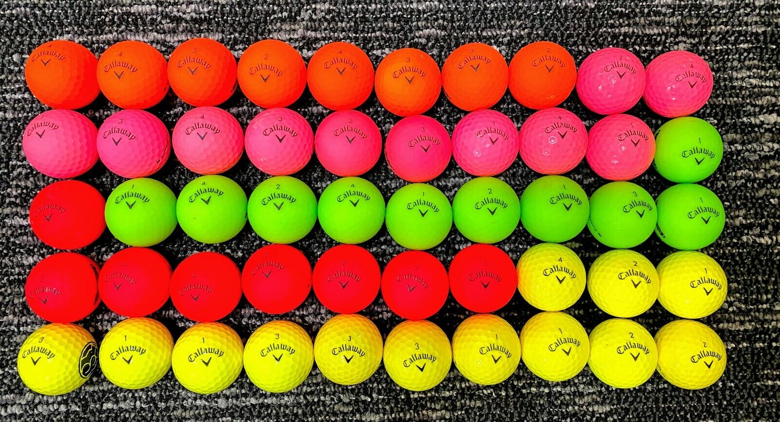 Callaway Supersoft Colored Golf Balls - Lot of 50 - 4A-5A Near Mint