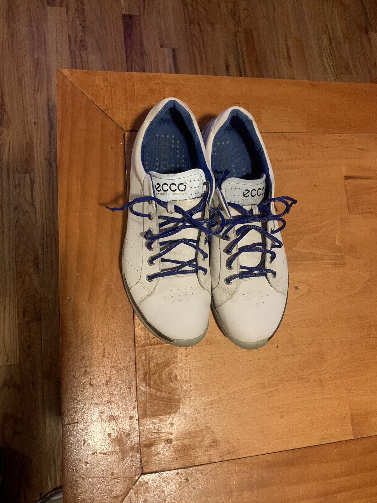 Ecco Biom Golf Shoes - White/Blue - Size 44 (10.5-11)