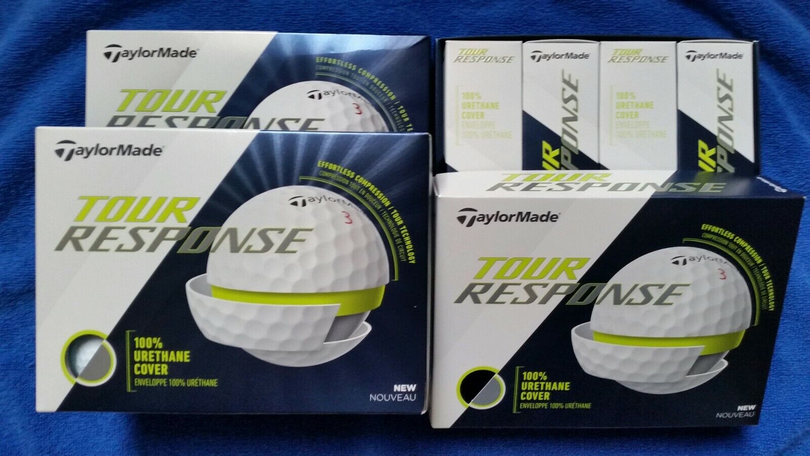 3 Brand New Boxes of TaylorMade Tour Response Golf Balls