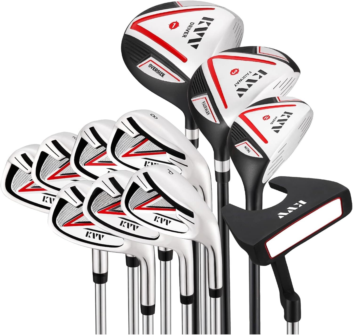 KVV Men Complete Golf Clubs Set, 11 Piece Without Bag Right Handed USED KVV Men Complete Golf Clubs Set, 11 Piece Without Bag Right Handed USED