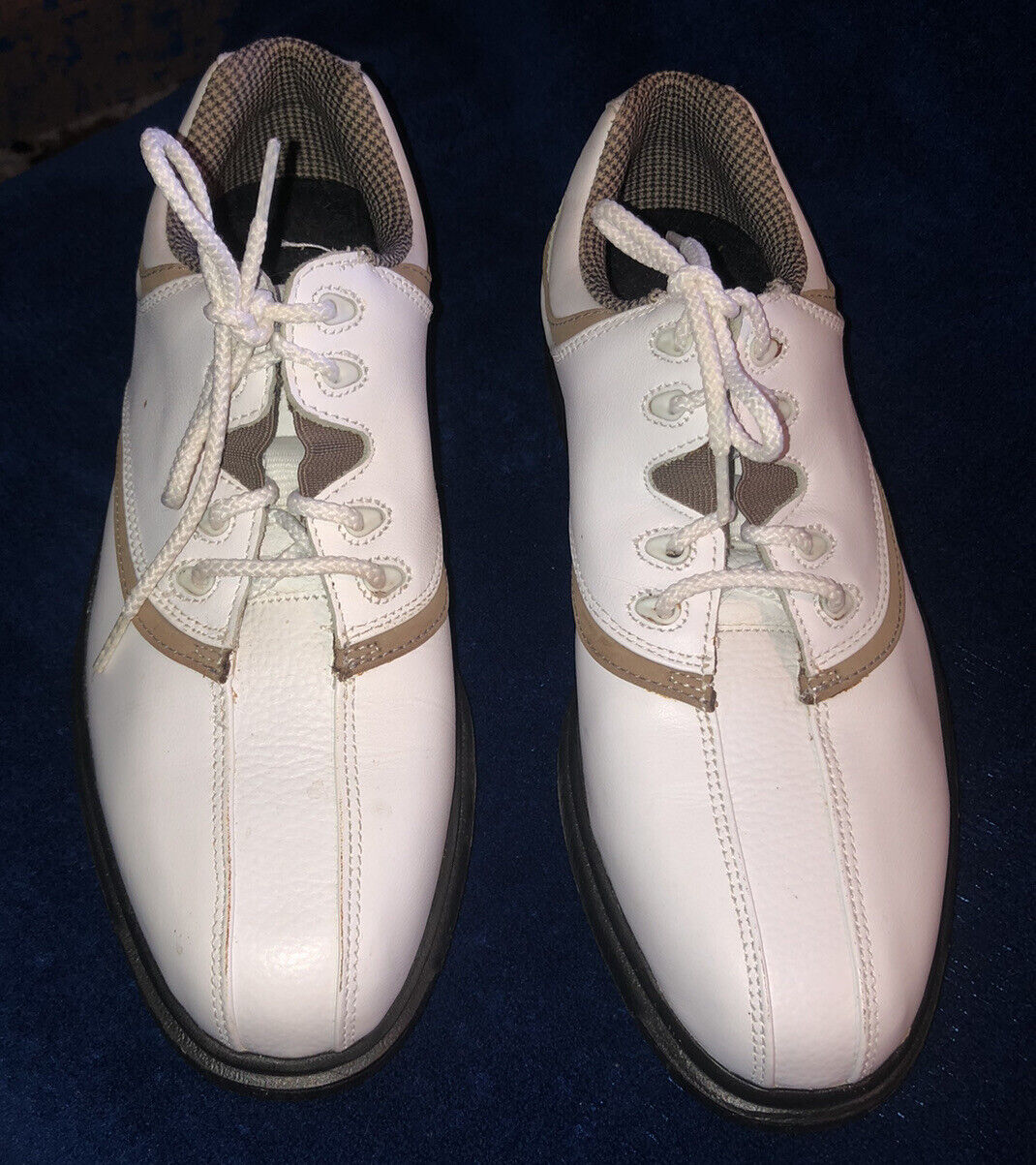 Footjoy Extra Comfort Womens Golf Shoes Size 7 M White W/ Soft Spikes (rack)